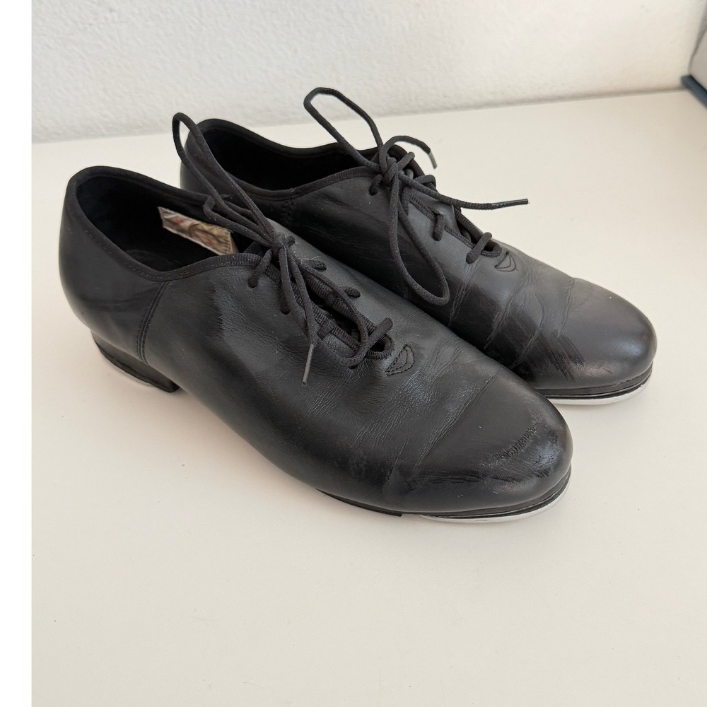 Sansha T-Mega Black Leather Tap Dance Shoes Mens 11 Womens 13 TA01L Lace Up